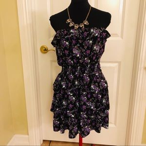 Super Cute Purple Floral Dress by Kiwi